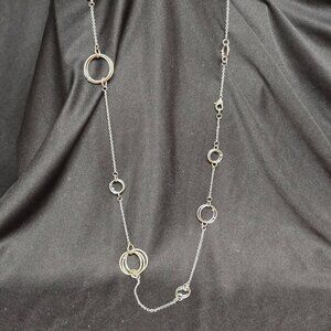 Park Lane Mixed Metal Interlocking Circles Necklace – 34"